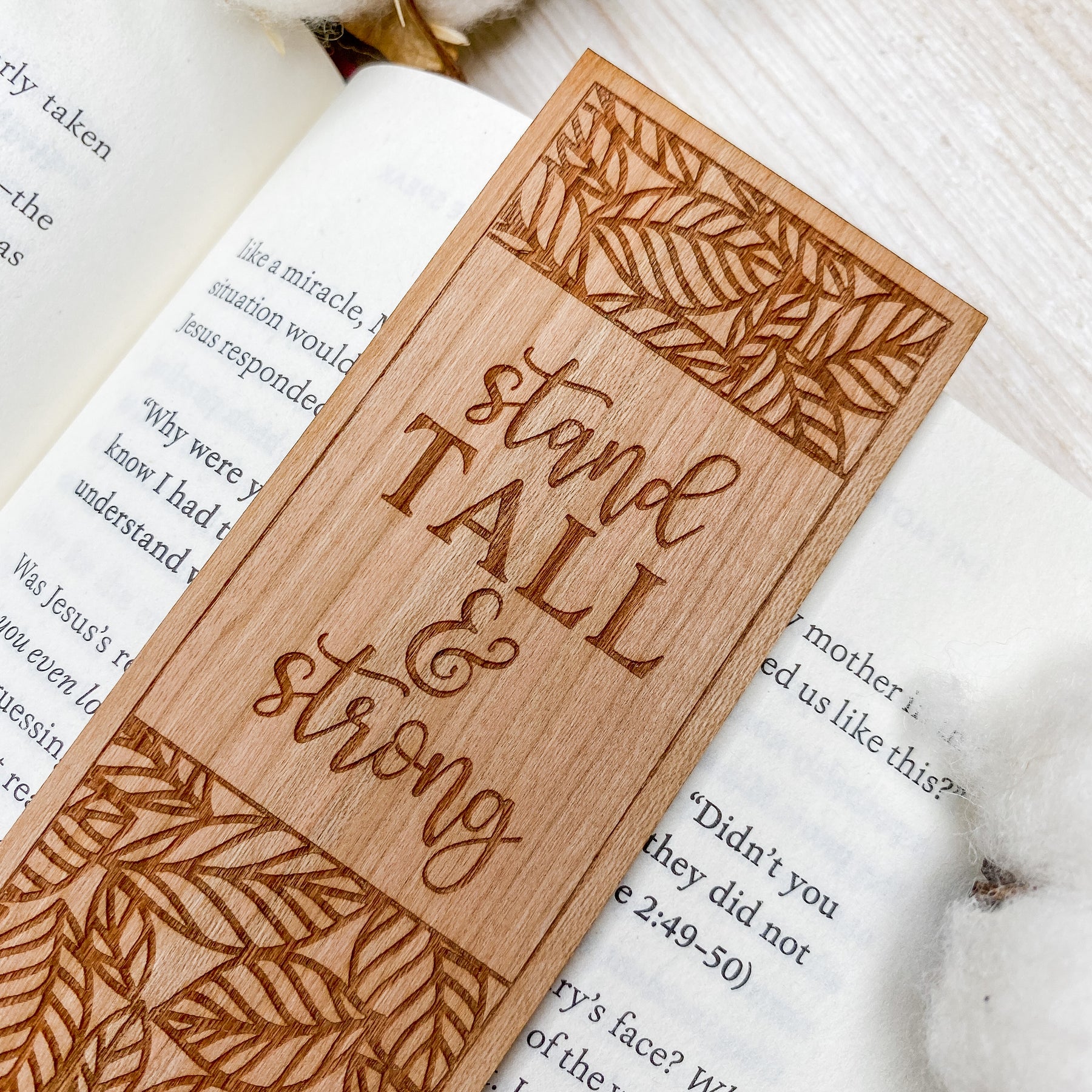 Encouragement Wooden Bookmark - Stand Tall and Strong – The Cottonseed  Marketplace